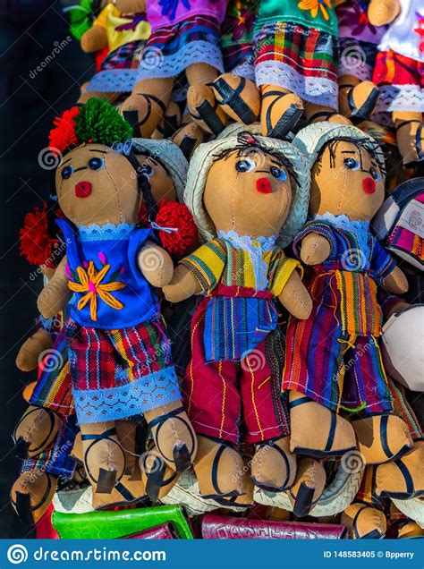 Colorful Mexican Dolls Handicrafts Oaxaca Juarez Mexico Stock Image
