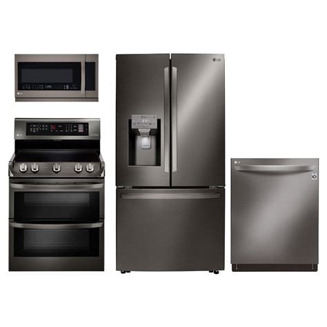 Save big on the latest refrigerators lg.com utilizes responsive design to provide a convenient experience that conforms to your devices. LG 4 Piece Kitchen Appliance Package with Electric Range ...