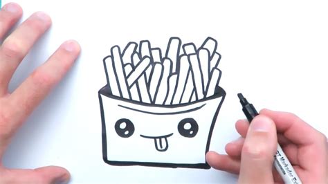Como Desenhar Uma Batata Frita De Fast Food How To Draw A Cute French