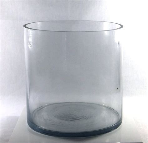 8 Inch Round Large Glass Vase 8 Clear Cylinder Oversize Centerpiece 8x8 Candleholder