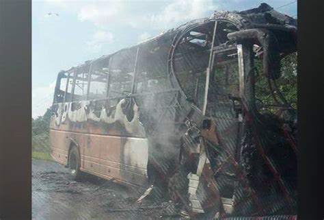Kuching Express Bus Catches Fire No Passenger Casualty Reported