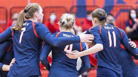 No 3 Brock Womens Volleyball Team Storms Back To Beat Waterloo