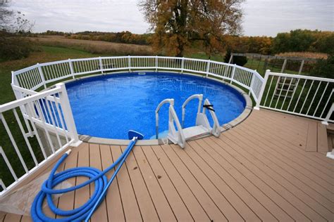 A Low Maintenance Pool Deck Built On An Above Ground Pool The White