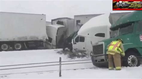 Wyoming I 80 Truck Pile Up Accident Driver Success