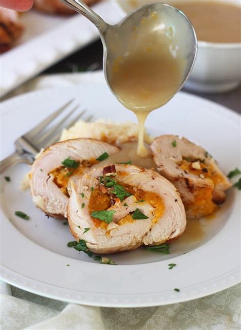 Butternut Squash Turkey Roulade With Apple Cider Gravy Cooking For Keeps