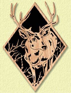 whitetail deer diamond project pattern woodworking plans