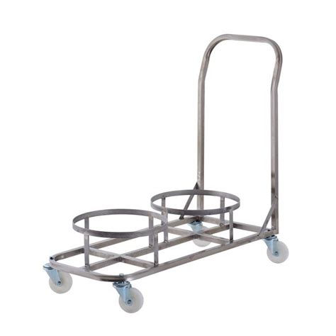 Inter Stacking Bin Double Dolly Stainless Steel Dolly Fletcher