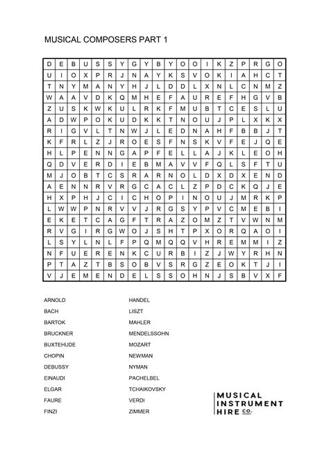 Music Word Search Printable Music Word Search Cool2bkids Daniels Lloyds