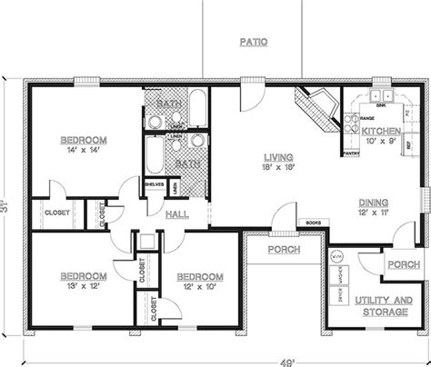 New Concept 3 Bedroom House Plans 1200 Sq Ft House Plan 3 Bedroom