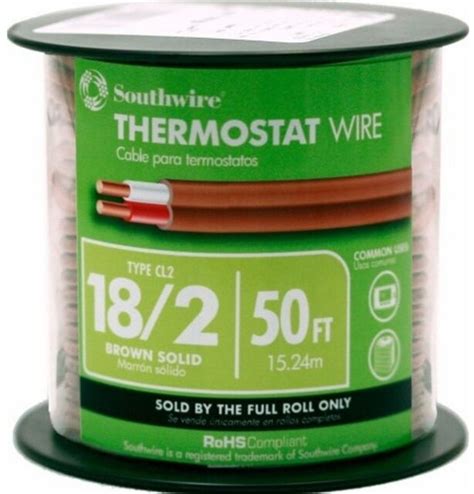 Southwire 50 Ft 18 Awg 2 Conductor Thermostat Wire By The Roll Ebay