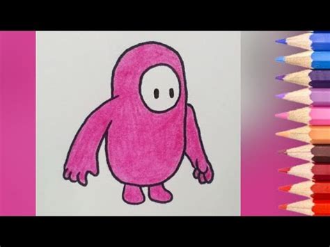 How To Draw Fall Guys Character Youtube