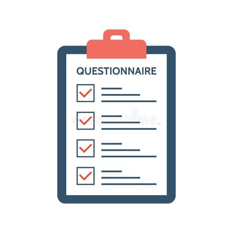 Questionnaire Survey And Report On A Clipboard Paper Feedback Concept