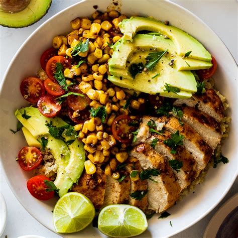 Mexican Chicken Lunch Bowls Recipe Healthy Lunch Healthy Lunch Bowl