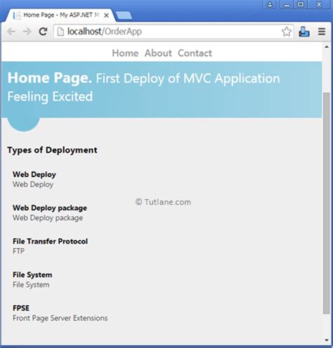 Asp Net Mvc Publish With Web Deploy Tutlane