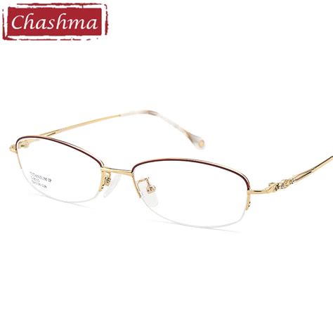 Chashma Brand Women Quality Eyeglasses Half Frame Semi Rimmed Eyewear Myopia And Reading Glasses