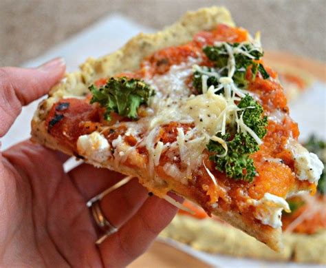 Crumble goat cheese on top of pizza and sprinkle with kale and parmesan. Squash, Kale and Goat Cheese Pizza - Food by Katie | Goat ...