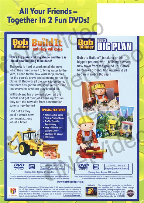 Bob The Builder Build It And They Will Come Bobs Big Plan Double
