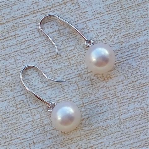 Pearl Earrings For Women 8mm Cultured Freshwater Pearl Earrings Studs