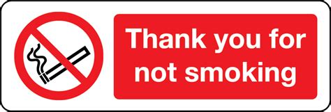 Thank You For Not Smoking Sign Stocksigns