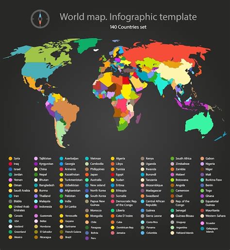 World Map Countries Vectors And Illustrations For Free Download Freepik