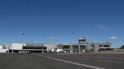 belfast passenger plane hit runway light during take off bbc news
