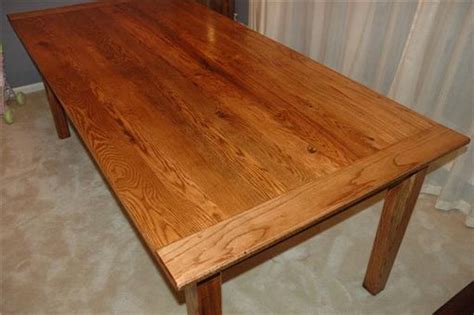 This coffee table is designed to last through generations of use. Custom Solid Red Oak Farm Table by Short Mtn Wood Works ...