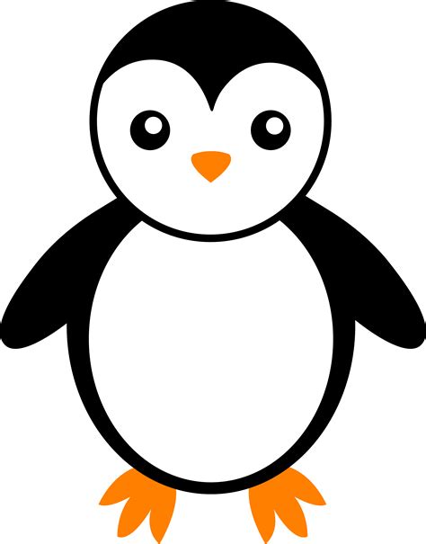 Black And White Penguin Free Clip Art