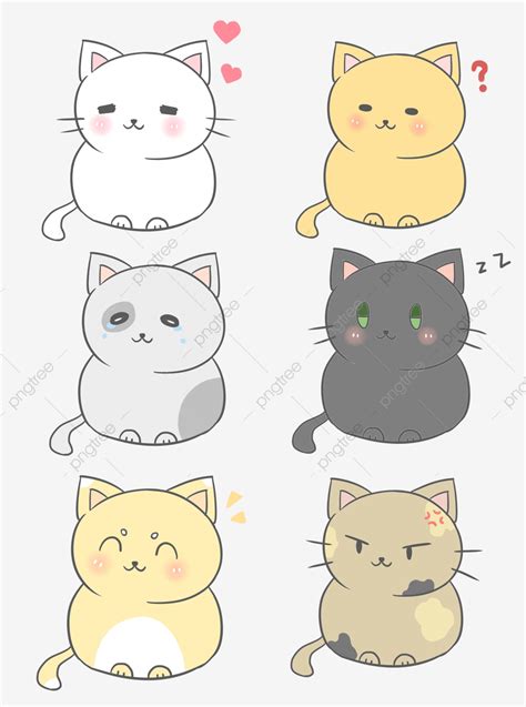 Cute Cartoon Japanese Fresh Cat Expression Pack Universal
