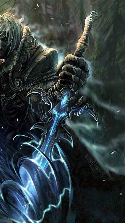 Warcraft Arthas Sword 4k Alliance Forest Phone