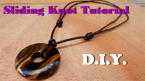 Whether you're making a friendship bracelet or needing to tie your camping gear to a post, knowing how to make an adjustable knot is a really useful skill. How to make a sliding knot necklace leather cord with ...
