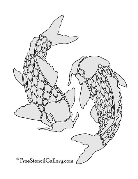 Download koi fish stock vectors. Koi Fish Stencil | Free Stencil Gallery