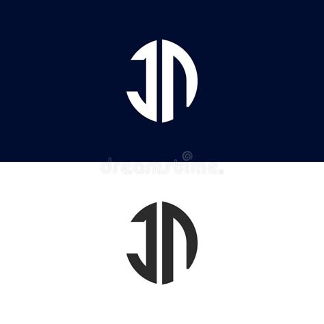 Jn Initial Letter Logo Vector Template Creative Modern Monogram
