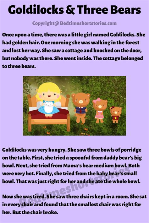 Goldilocks And Three Bears English Stories For Kids Short Stories