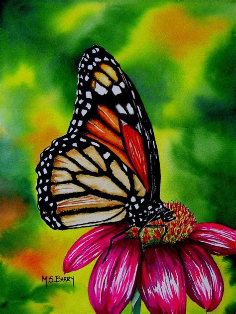 Monarch Painting By Maria Barry Fine Art America