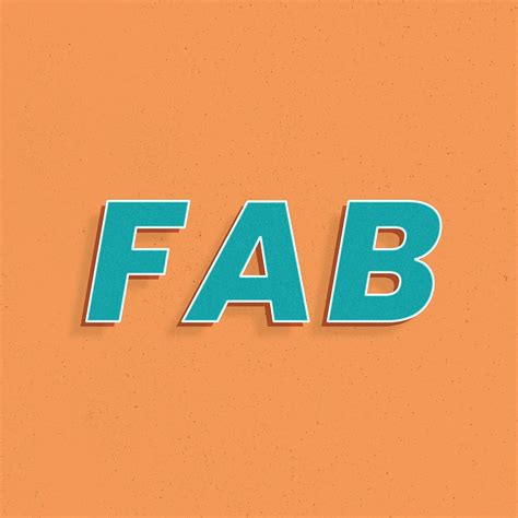 Fab Word 3d Italic Font Retro Lettering Free Image By