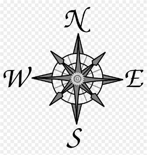 Old Map Symbols Compass Rose Clip Art Free Transparent Png Clipart My