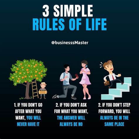 3 Simple Rules Of Life Inspirational Quotes Motivation Life Lesson