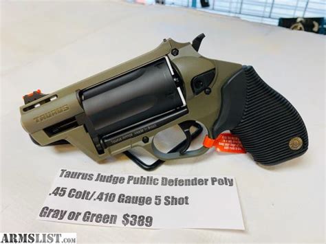 Armslist For Sale New Taurus Judge Public Defender Poly 45colt
