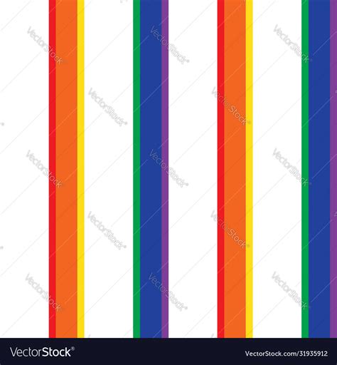 Rainbow Stripe Seamless Pattern Background In Vector Image