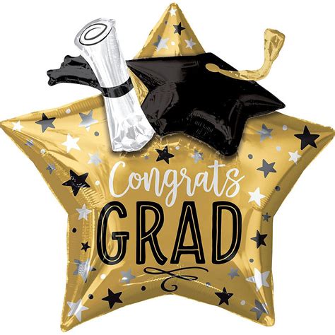 Giant 3d Congrats Grad Star Graduation Balloon 28in Graduation