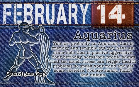 February 14 Aquarius Birthday Horoscope Meanings