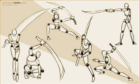 Anime Sword Fighting Poses Artiscleness Pinterest Drawing