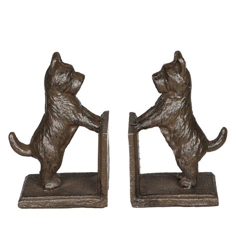 Cast Iron Westie Dog Bookends By Dibor