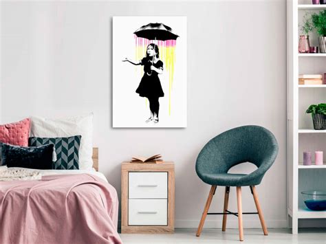 Obraz Dziewczynka z parasolką 1 częściowy pionowy drukowany na