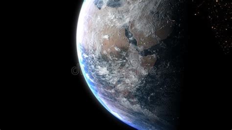 Cinematic Planet Earth Rotation Animation Stock Illustration