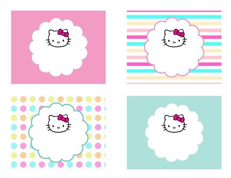 Free Printable Hello Kitty Birthday Labels
