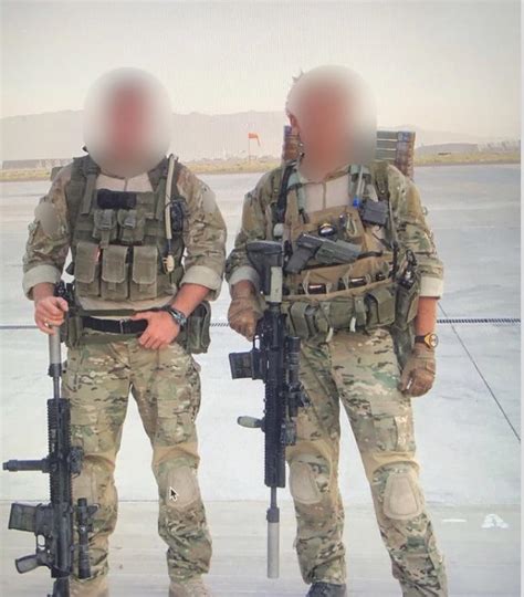 Two Members Of The British Special Forces Support Group Sfsg Stand On