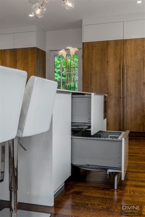 The cabinet is finished with a straight, profiled. Boston Brookline Modern Contemporary Leicht Kitchen Walnut ...