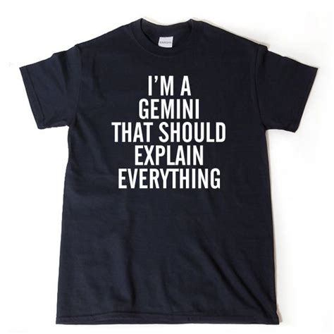 Im A Gemini That Should Explain Everything T Shirt Etsy In 2020