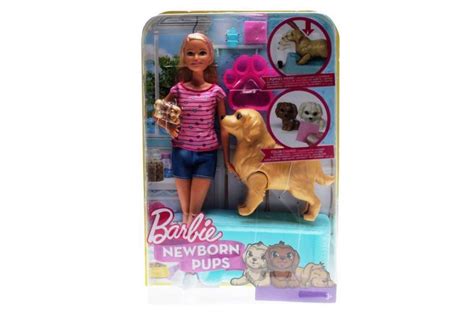 Barbie Fdd43 Newborn Pups Doll And Pets